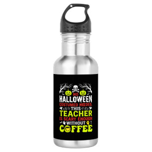 Lehrer Halloween Gruselig genug Kaffee Design_1 Edelstahlflasche