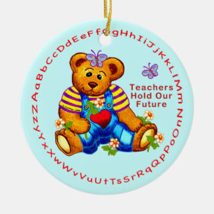 Lehrer halten Zukunft Keramikornament