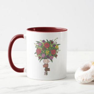 Lehrer helfen uns, florale Blume Bouquet Tasse zu 