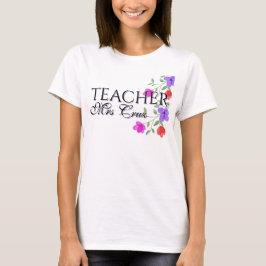 Lehrer Hübsche Wasserfarbe Floral Maßgeschneidert  T-Shirt