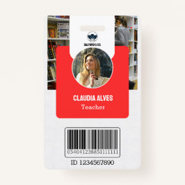 Lehrer-ID-Karte | Red Collage School ID Card Ausweis
