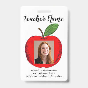 Lehrer-ID-Schullehrer-Schulfoto-Abzeichen Ausweis