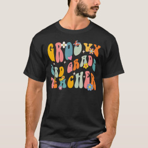 Lehrer/in 3. Klasse Retro Groovy Blumen Lehren Lie T-Shirt