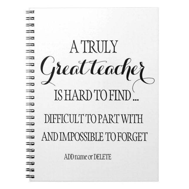 Lehrer in Rente verlassend danke zitieren Abschied Notizblock (Vorderseite)