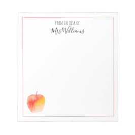 Lehrer Individuelle Name Geschenk Aquarellbilder Notizblock