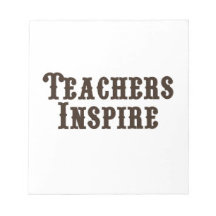 Lehrer inspirieren notizblock