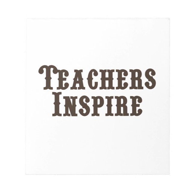 Lehrer inspirieren notizblock (Vorderseite)