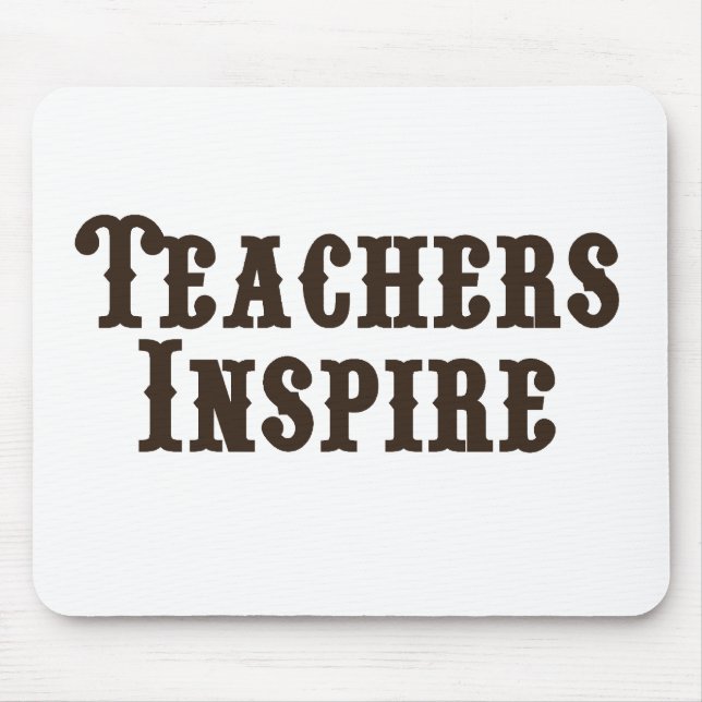 Lehrer Inspiriert Mousepad (Vorne)