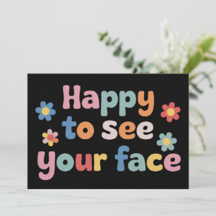 Lehrer ist froh, dein Gesicht wieder zur Schule zu Einladung