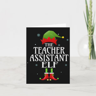 Lehrer Istant Elf Xmas Matching Family Group Chri Karte