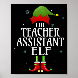 Lehrer Istant Elf Xmas Matching Family Group Chri Poster