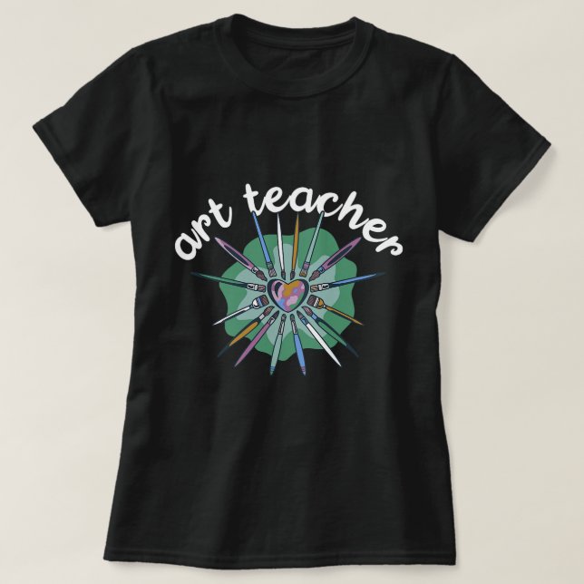 Lehrer Job Art Lehrer Maler Schule Künstlerschmerz T-Shirt (Design vorne)