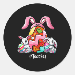 Lehrer Job Tools Osterbunnies Jagd Eier Team Runder Aufkleber