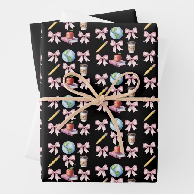 Lehrer Kaffee Bogen Süße Dankeschön-Geschenke  Geschenkpapier Set (Beispiel)
