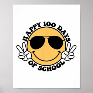 Lehrer Kinder 100 Tage glücklicher 100. Tag der Sc Poster