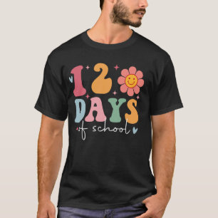 Lehrer Kinder Glücklich 120 Tage Schule Gänseblume T-Shirt