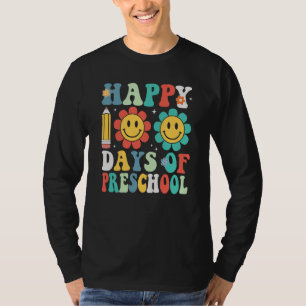 Lehrer Kinder Groovy 100 Tage Glücklicher 100. Tag T-Shirt