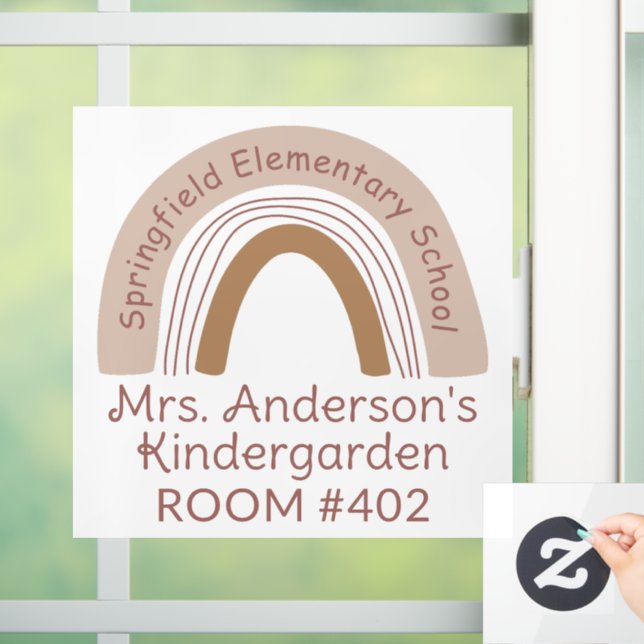 Lehrer Klassenzimmer Boho Rainbow Window Clubdeal Fensteraufkleber (Zuhause)