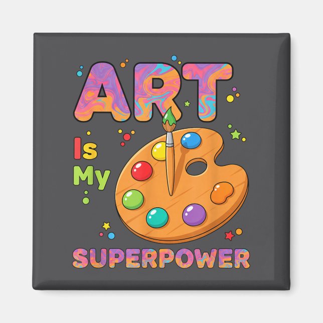 Lehrer - Kunst ist mein Superwer-Kunstlehrer Zeich Magnet (Vorne)