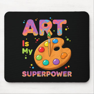 Lehrer - Kunst ist meine Superkraft Kunstlehrer Ze Mousepad