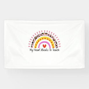 Lehrer Kunst Mein Herz Schlägt Zum Unterrichten Banner