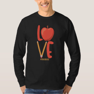 Lehrer Leben Adorable Liebe Apfel und Bleistift Gr T-Shirt