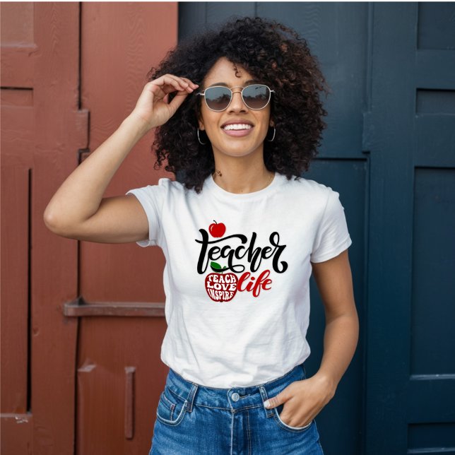 Lehrer Leben, Lehre, Liebe, Inspiriert, Apple T-Shirt (Von Creator hochgeladen)