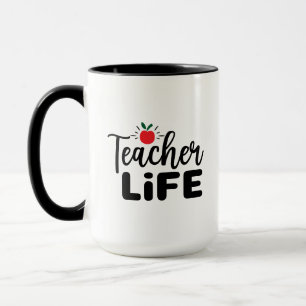 Lehrer-Leben-Wortkunst Tasse