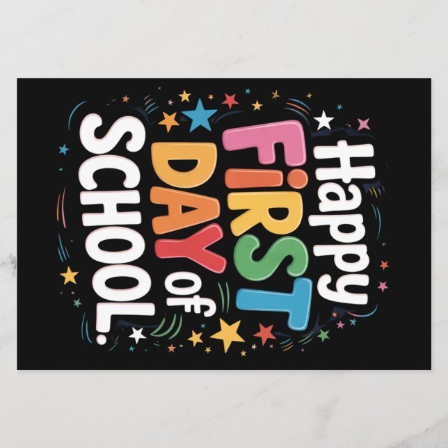 Lehrer Lebensgeschenk zum ersten Schultag Flyer (Vorne)