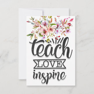 Lehrer Lehre Liebe Inspiriert Dankeskarte