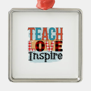 Lehrer Lehre Liebe Inspiriert Ornament Aus Metall