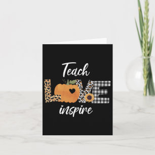Lehrer Lehre Liebe Inspirierte Herbst Pumpkin Herb Karte