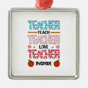 Lehrer Lehrer Lehrer Liebe Lehrer Inspiriert Ornament Aus Metall