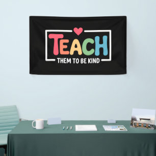 Lehrer lehrt sie, nett zur Rückkehr zur Schule zu Banner