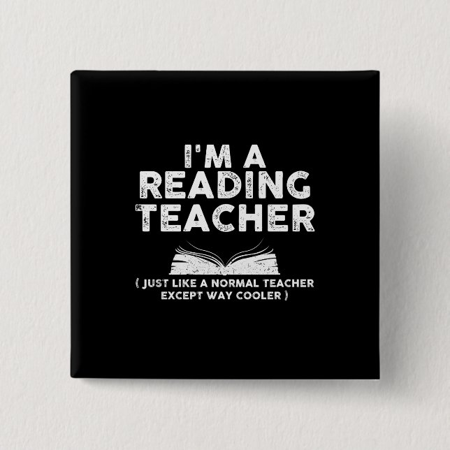 Lehrer lesen - Ich bin Leselehrer Button (Vorderseite)