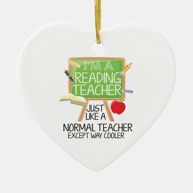Lehrer lesen keramik ornament (Vorne)