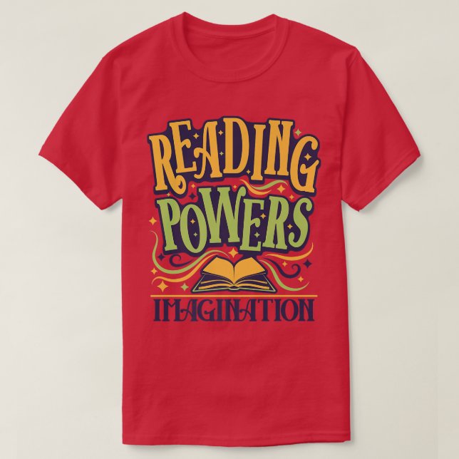 Lehrer Lesen von Power Imaging Books Lover T-Shirt (Design vorne)