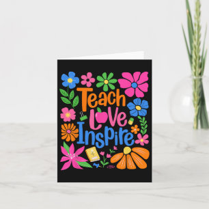 Lehrer Liebe Inspirier Blume Lehrer Erster Tag Zur Karte