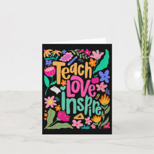Lehrer Liebe Inspirier Blume Lehrer Erster Tag Zur Karte