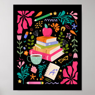 Lehrer Liebe Inspirier Blume Lehrer Erster Tag Zur Poster