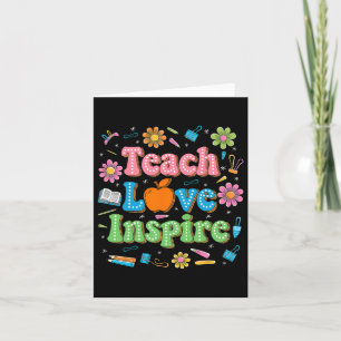 Lehrer-Liebe Inspiriert Leben Inspiration zurück Karte