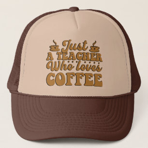 Lehrer liebt Kaffee Wortkunst Truckerkappe