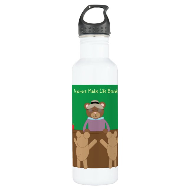Lehrer machen das Leben zu einer erträglichen Frei Edelstahlflasche (Vorderseite)