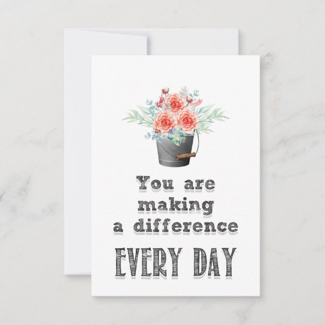 Lehrer machen einen Unterschied Dankeskarte (Vorderseite)