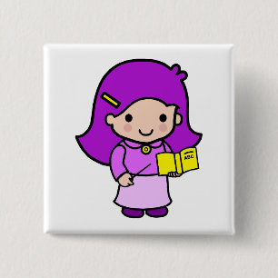 Lehrer-Mädchen Button
