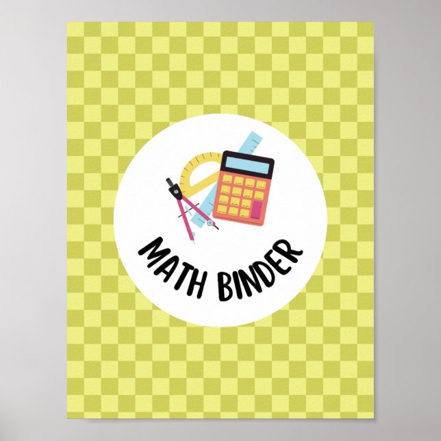 Lehrer-Mathe-Ordner-Organisation Poster (Vorne)