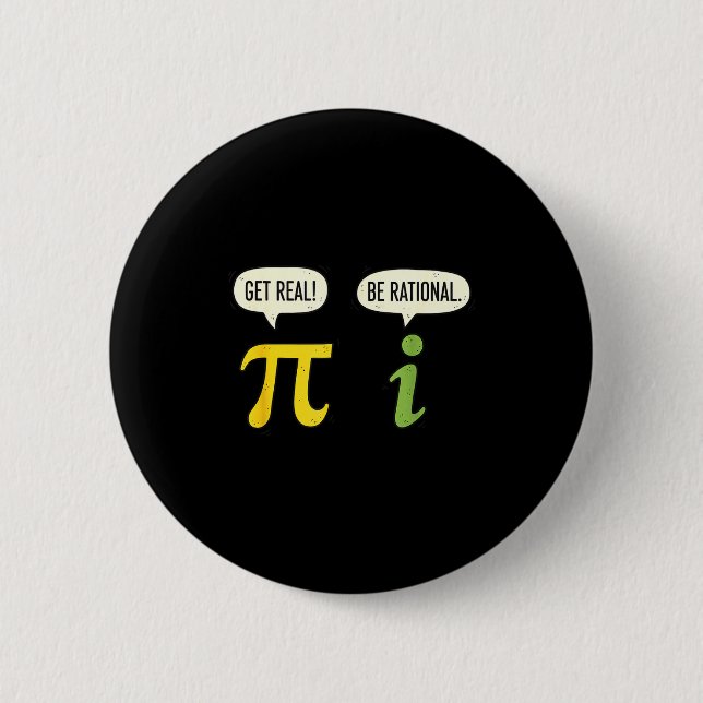 Lehrer Mathe Pi Echt Sein Sei Rational Lustige Mat Button (Vorderseite)
