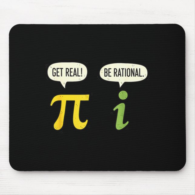 Lehrer Mathe Pi Echt Sein Sei Rational Lustige Mat Mousepad (Vorne)