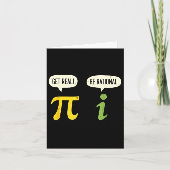Lehrer Mathe Pi werde echt sei rational Lustige Ma Karte (Vorderseite)