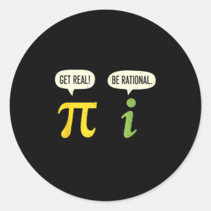 Lehrer Mathe Pi werde echt sei rational Lustige Ma Runder Aufkleber